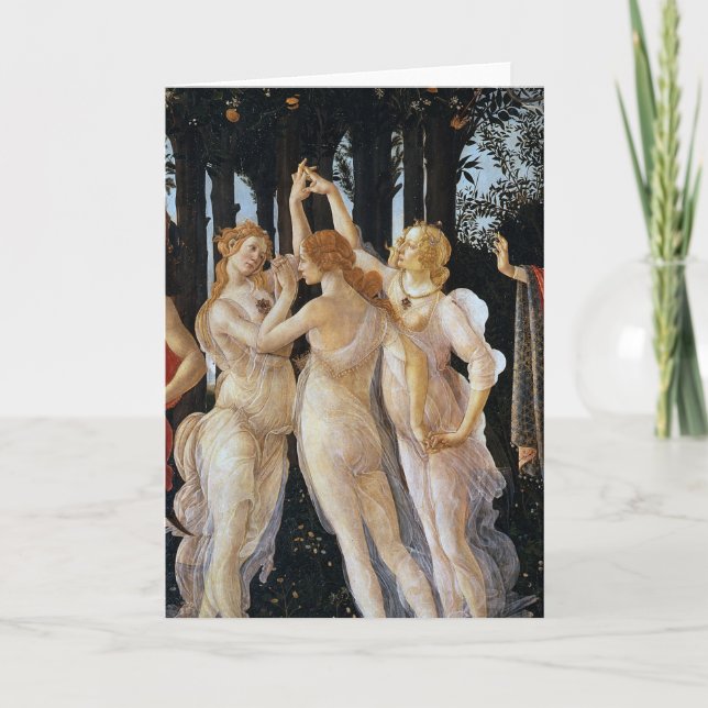 Primavera (uppgift), Sandro Botticelli, 1482 Kort (Framsida)