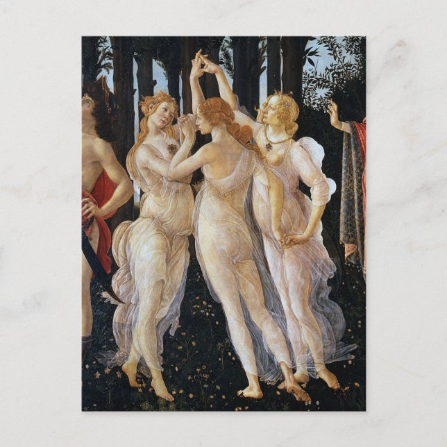 Primavera (uppgift), Sandro Botticelli, 1482 Vykort (Framsida)