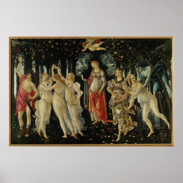 Primavera / Vår Allegory av Botticelli Poster (Framsidan)