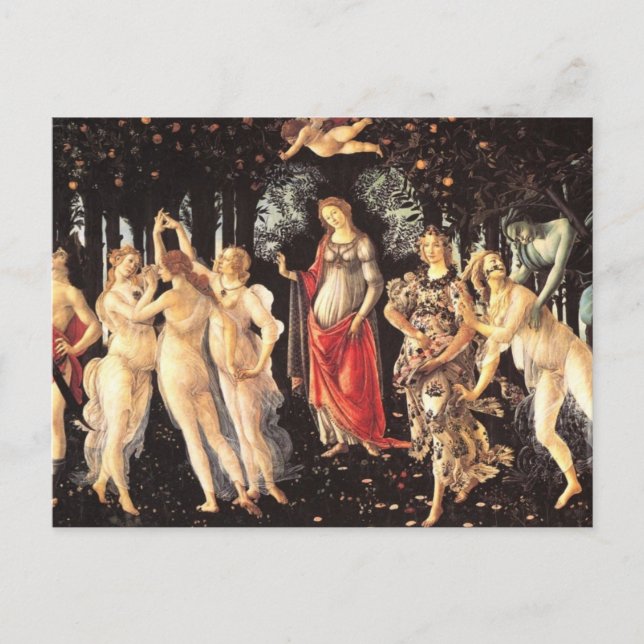 Primavera / Vår Allegory av Botticelli Vykort (Framsida)