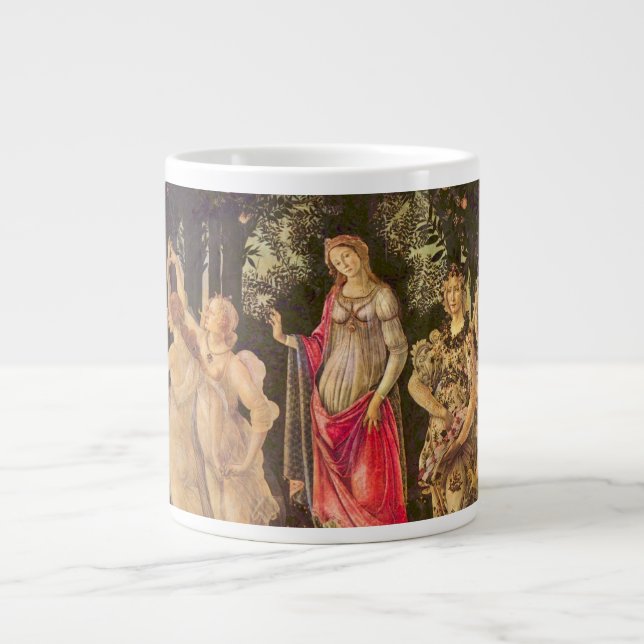 Primavera, Vår-Allegory, Sandro Botticelli Jumbo Mugg (Framsidan)