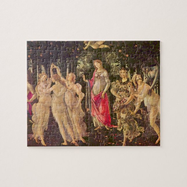 Primavera, vårens allegori av Sandro Botticelli Pussel (Horisontell)