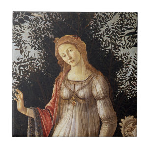 Primavera, Venus detalj av Sandro Botticelli Kakelplatta