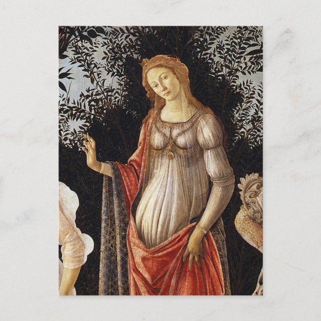 Primavera, Venus detalj av Sandro Botticelli Vykort (Framsida)