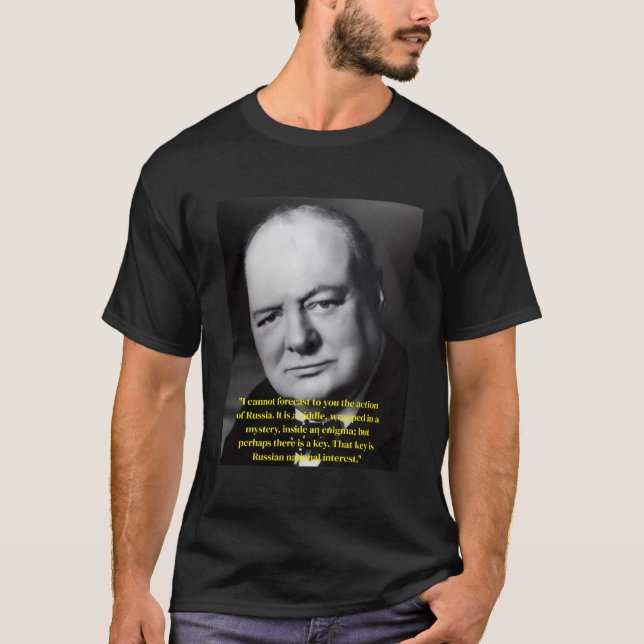 Prime Minister Winston Churchill T Shirt (Framsida)