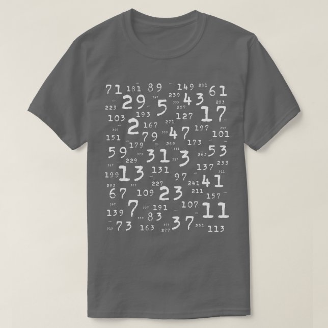 Prime Numbers Math T Shirt (Design framsida)