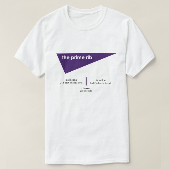 Prime Rib Restaurants, Chicago, Skokie, IL T Shirt (Design framsida)