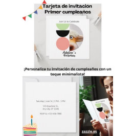 Primer cumpleaños inbjudningar