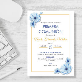 Primera Comunion Catholique Cute First Communion Inbjudningar