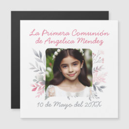Primera Comunión con Foto y Flores spansk