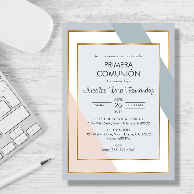 Primera Comunion Elegant Gorgous First Communion Inbjudningar (Skapare uppladdad)