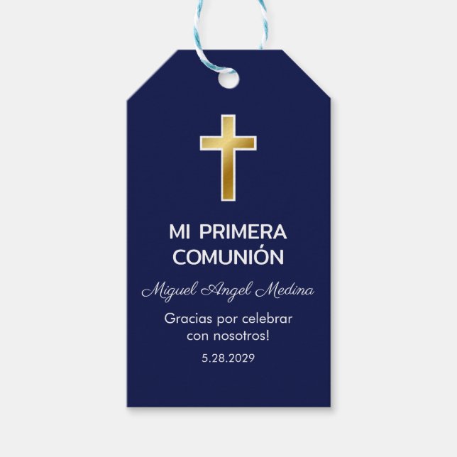 Primera Comunion Favors and Gifts First Communion Presentetikett (Framsidan)