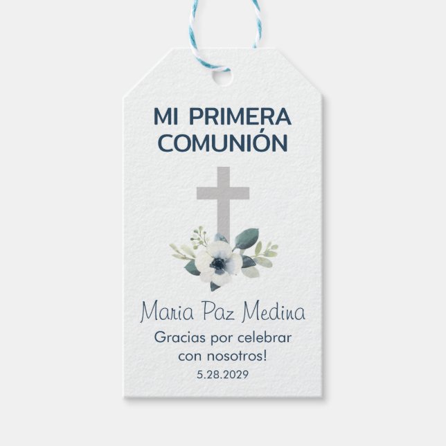 Primera Comunion Gifts and Favors First Communion Presentetikett (Framsidan)