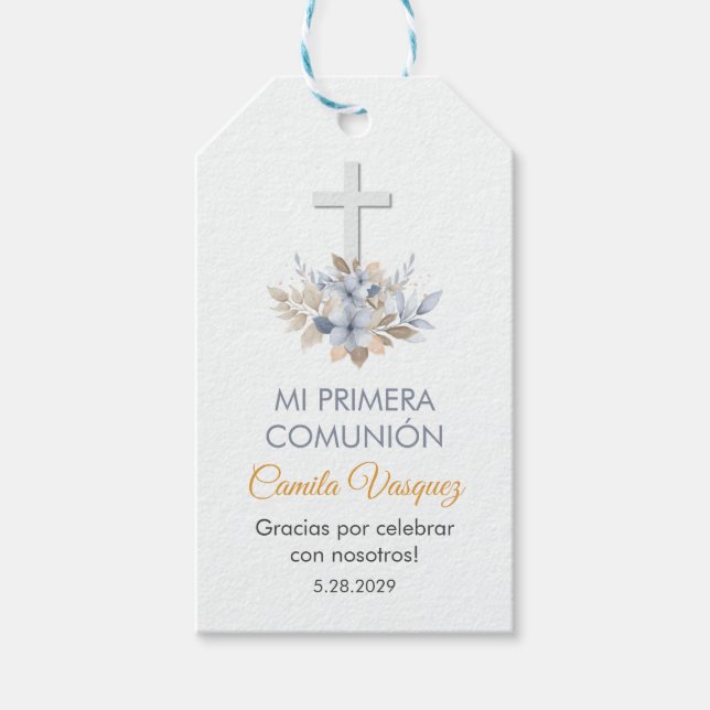 Primera Comunion Gifts and Favors First Communion Presentetikett (Framsidan)