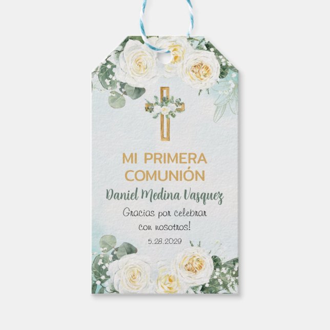 Primera Comunion Gifts and Favors First Communion Presentetikett (Framsidan)