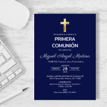 Primera Comunion-inbjudan, första Heligan, kommuni