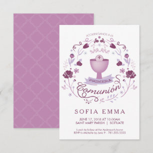 Primera Comunión Invitación - spanjor, flicka Inbjudningar