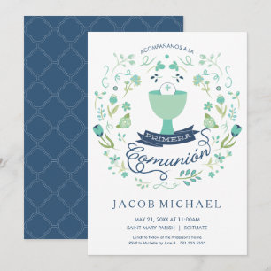 Primera Comunión Invitación - spanjor, Inbjudningar