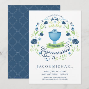 Primera Comunión Invitación - spanjor, pojke kort
