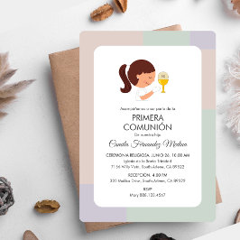 Primera Comunion Spain Girls First Communion Inbjudningar