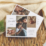 Primera Navidad Juntos Tarjeta Navideña de 4 Fotos Julkort<br><div class="desc">Esta tarjeta captura la magia de la Navidad en familia. El Disño presenta tres de sus fotos favoritas en la parte frontal. En la esquina superior izquierda, se lee "primera navidad juntos". En la esquina inferior derecha, encontrará un saludo personalizado seguido del nombre de su familia. La parte trasera de...</div>