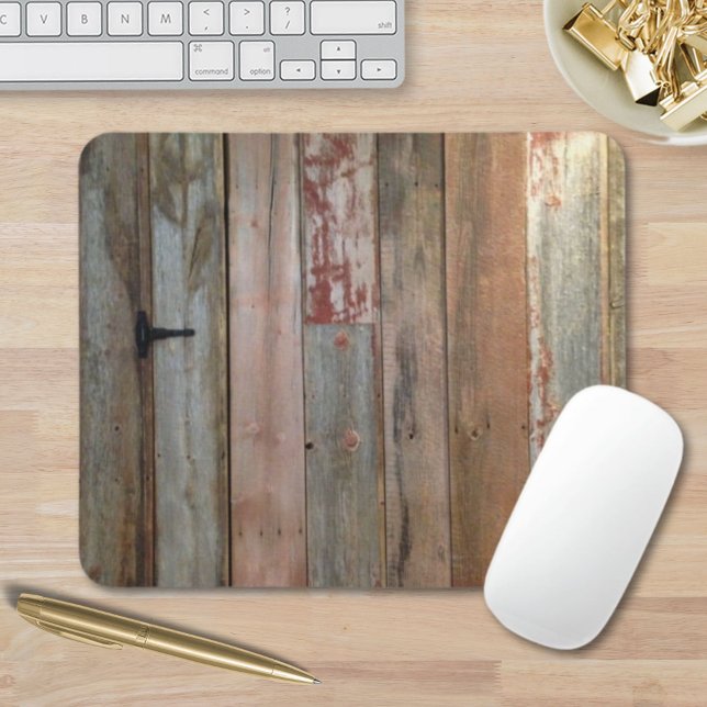 primitiv åkermark western land lada musmatta (primitive farmhouse western country barn wood mouse pad)