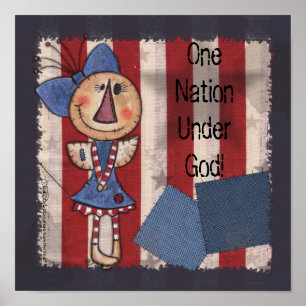 Primitiv amerikansk ängel - en nation under Gud! Poster
