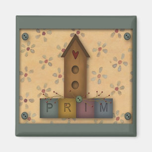 Primitiv Birdhousemagnet Magnet