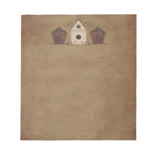 Primitiv Birdhousesanteckningsblock Anteckningsblock