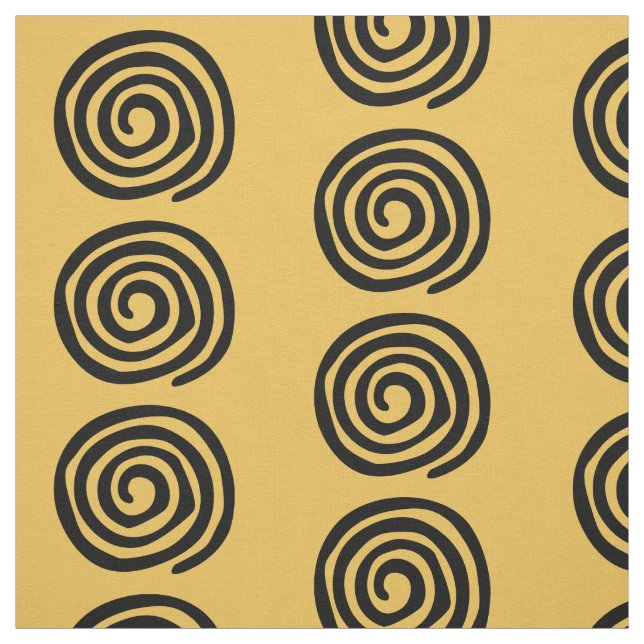 Primitiv design för spiral konst för petroglyph tyg (Provkarta)