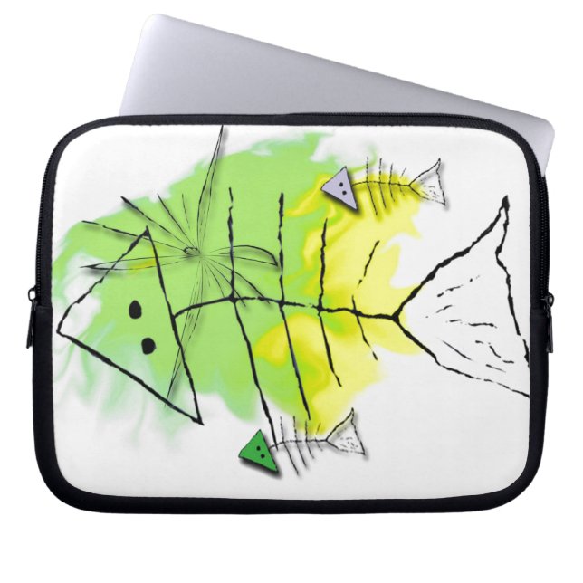 Primitiv Fisk Laptopväska Laptop Fodral (Framsidan)