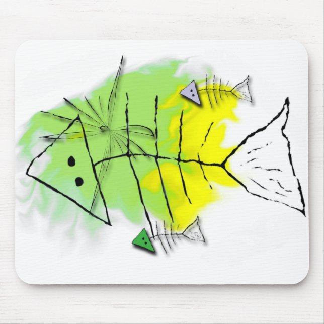 Primitiv fiskmusepad musmatta (Framsidan)