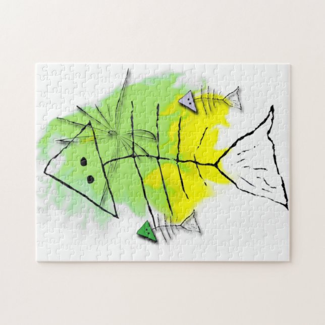 Primitiv fiskpussel pussel (Horisontell)