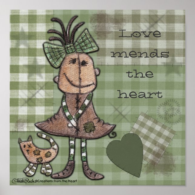 Primitiv flicka och katt poster (Framsidan)