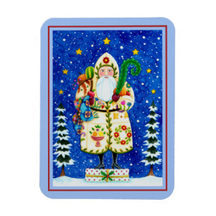 PRIMITIV FOLKART BALTIMORE QUILT PAPPA JUL MAGNET