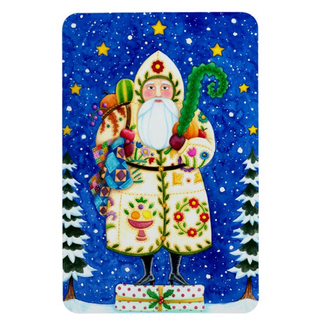 PRIMITIV FOLKART BALTIMORE QUILT PAPPA JUL MAGNET (Vertikal)