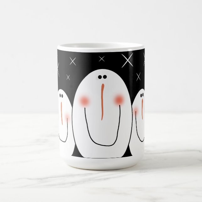 Primitiv folkart Snögubbe Kaffemugg (Center)