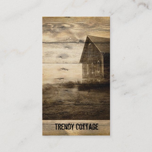 primitiv för ladugårdlantbrukarhem för westernt visitkort (Framsida)