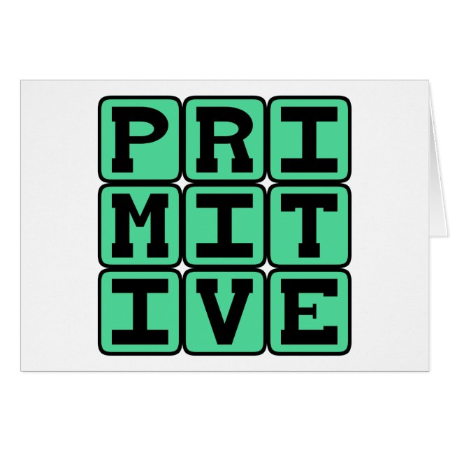 Primitiv, föråldrad hälsningskort (Framsidan Horizontal)