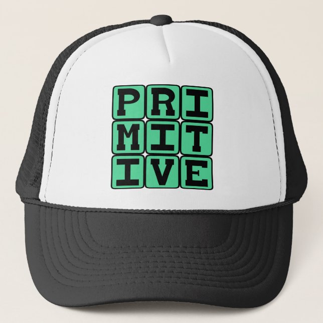 Primitiv, föråldrad truckerkeps (Framsida)