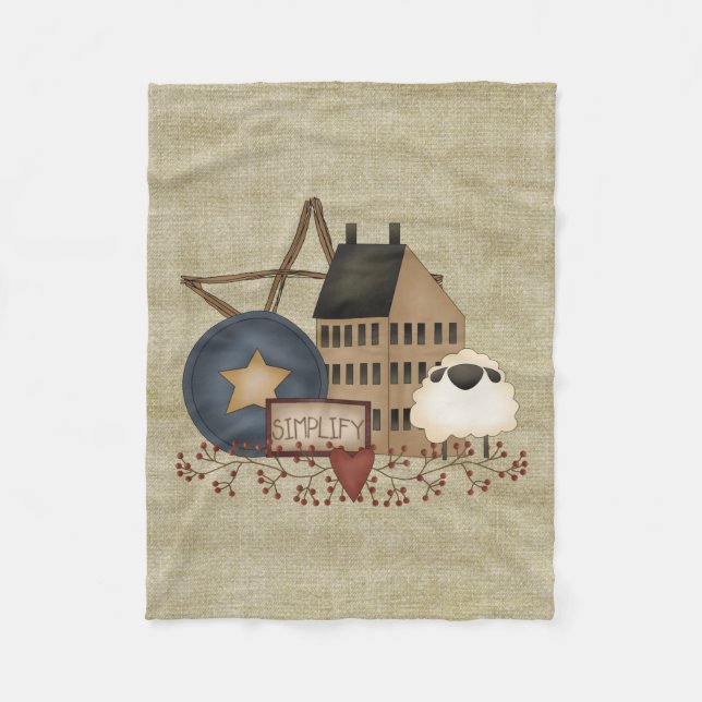 Primitiv, FÖRENKELT FASKORT Fleecefilt (Framsidan)