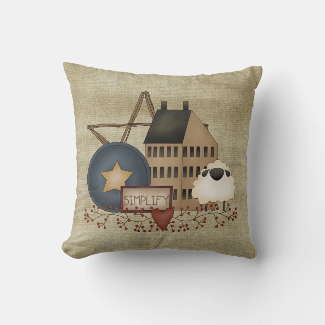 Primitiv förenklad fyllning kudde (Framsida)