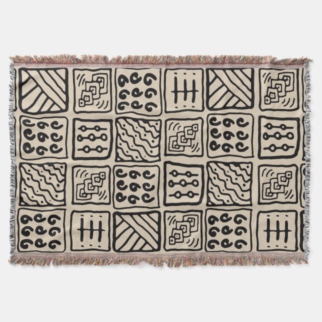 Primitiv geometrisk avskärmning filt (Framsidan)