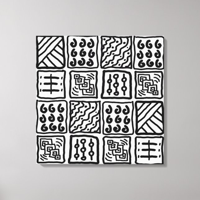 Primitiv grafik på arbetsytan canvastryck (Framsida)