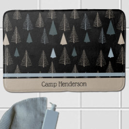 Primitiv Gräs på svart Badrumsmatta