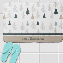 Primitiv Gräs på vit Badrumsmatta