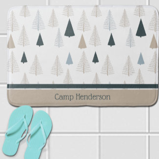 Primitiv Gräs på vit Badrumsmatta