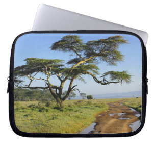 Primitiv grusväg och akacieträd, Lake Nakuru Laptop Sleeve