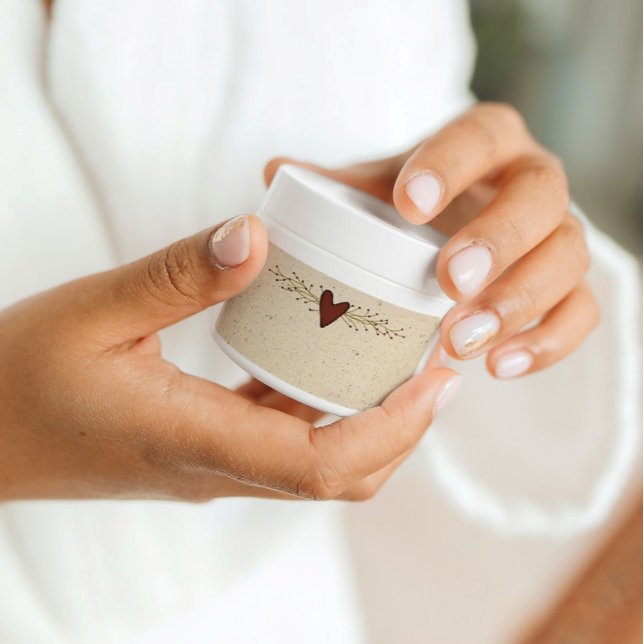 Primitiv hjärtproduktsetikett fraktsedel (Skapare uppladdad)