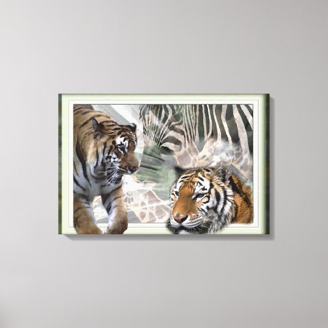 Primitiv hopplös utskrift canvastryck (Framsida)